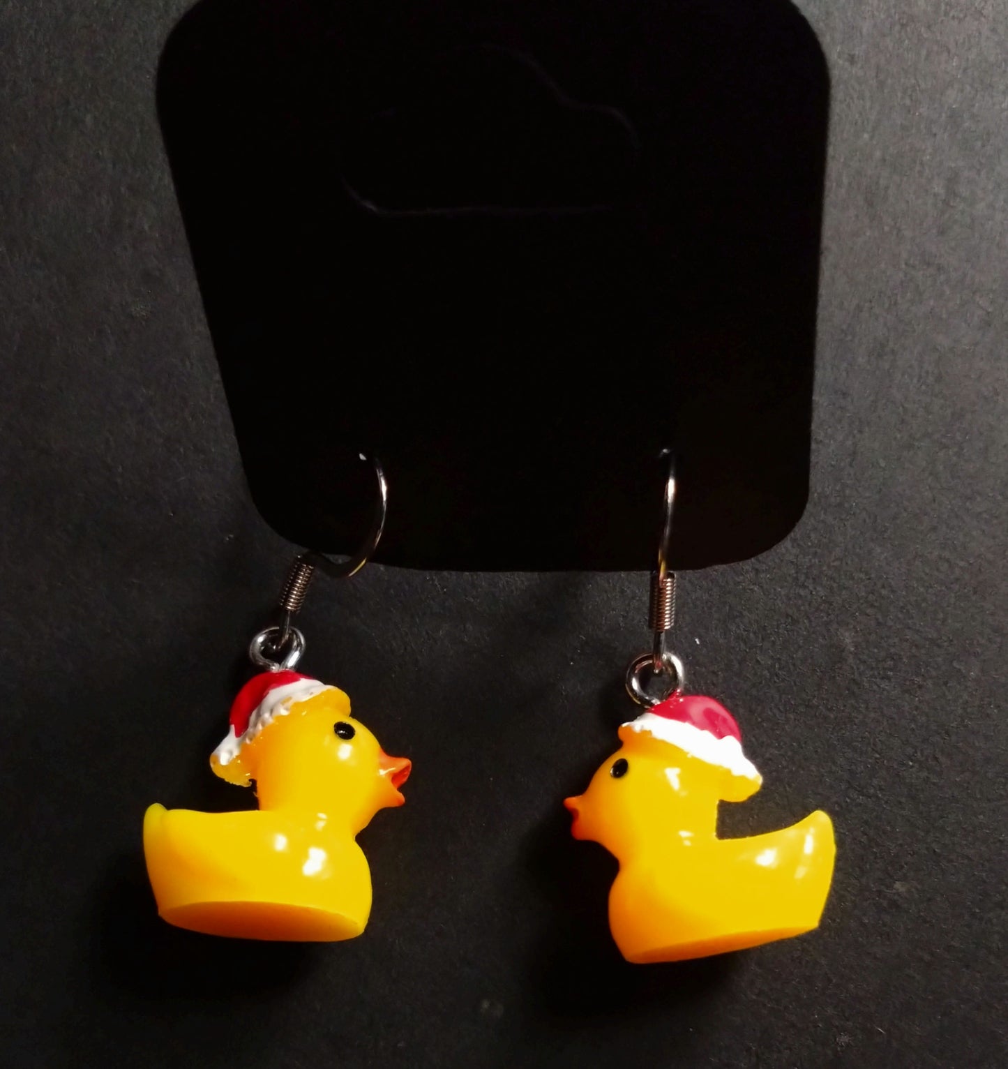 Christmas duck earrings