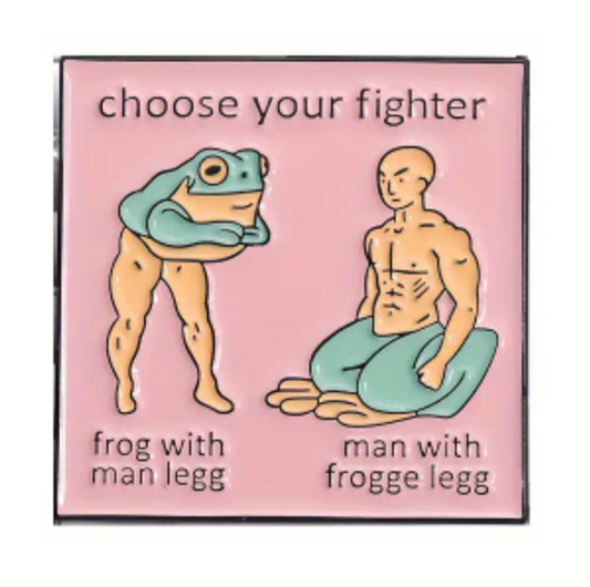 Choose your fighter enamel pin badge