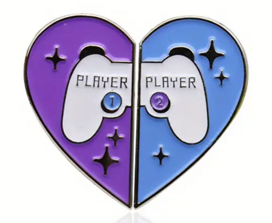 Player one player two 2pk pin badges