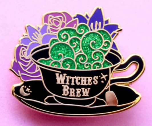 Witches brew pin badge