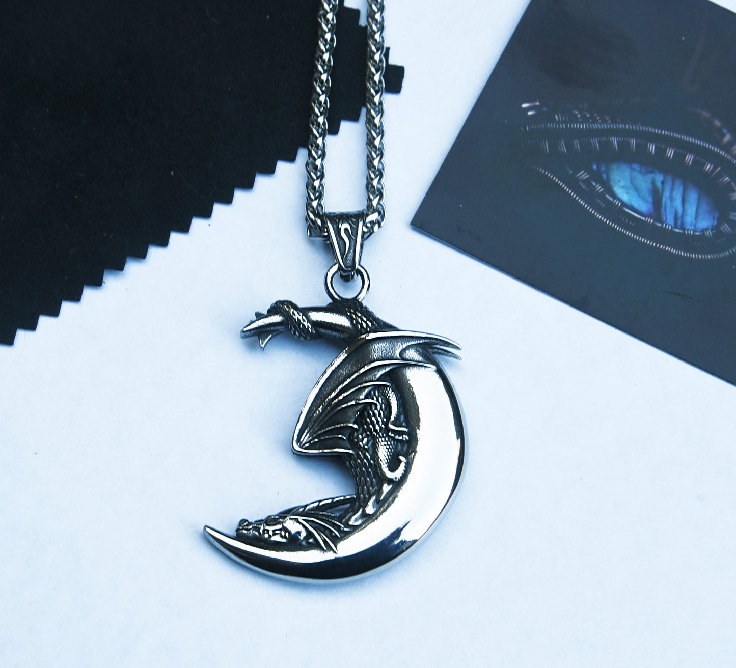 Stainless steel dragon necklace