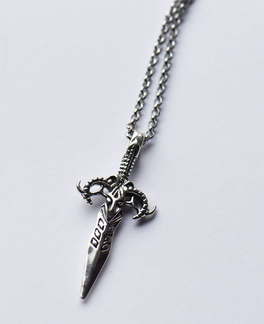 Dagger necklace on a 18 inch stainless steel chain