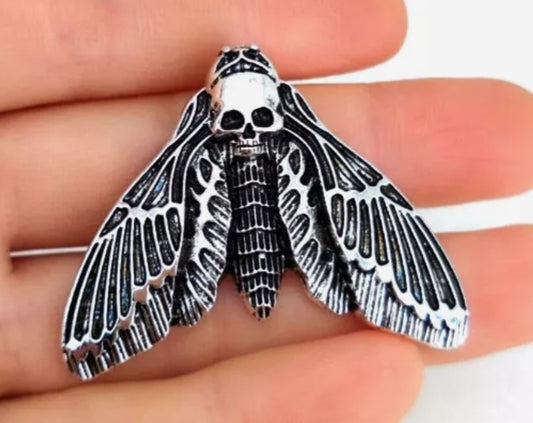 Death's head hawk moth charm pendant 3pk