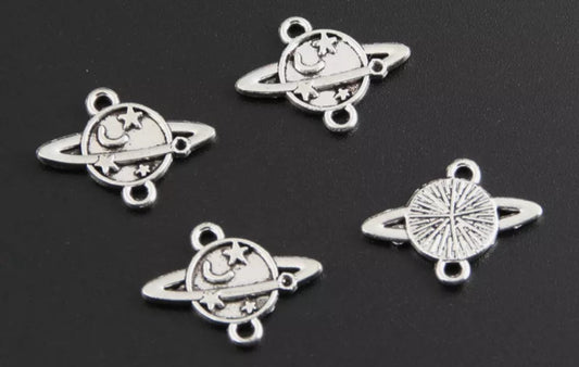Planet space connector charms 5pk