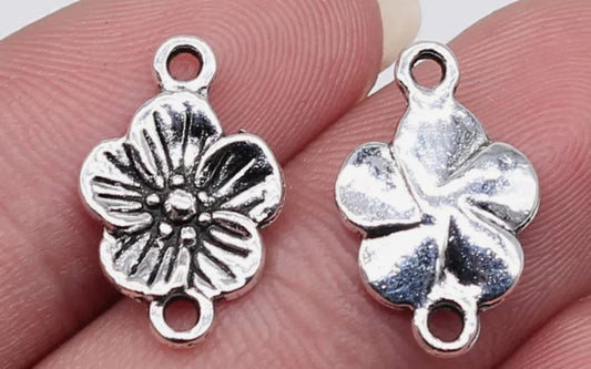 Flower connector charms 5pk