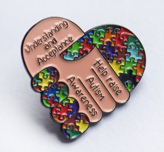 Autism awareness enamel pin badge