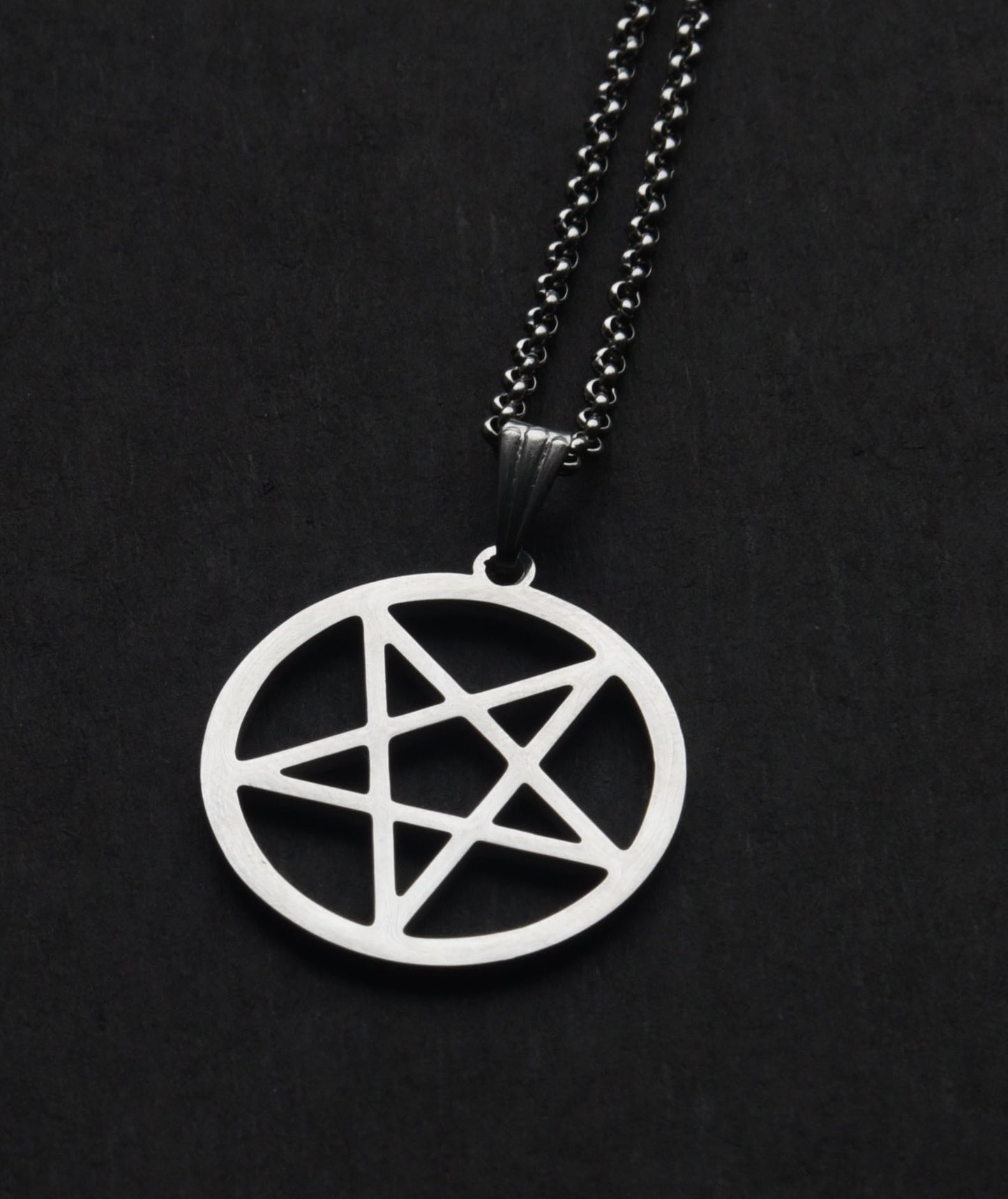 Stainless Steel Pentagram necklace on a 18 inch chain