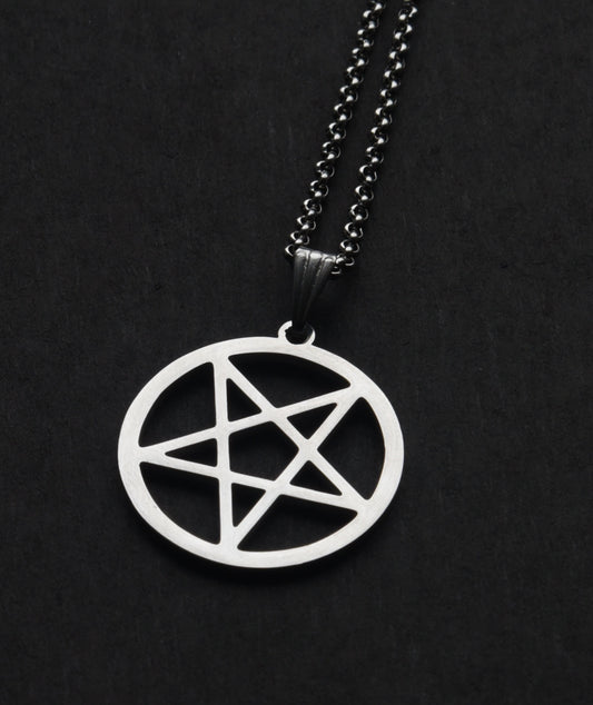 Stainless Steel Pentagram necklace on a 18 inch chain