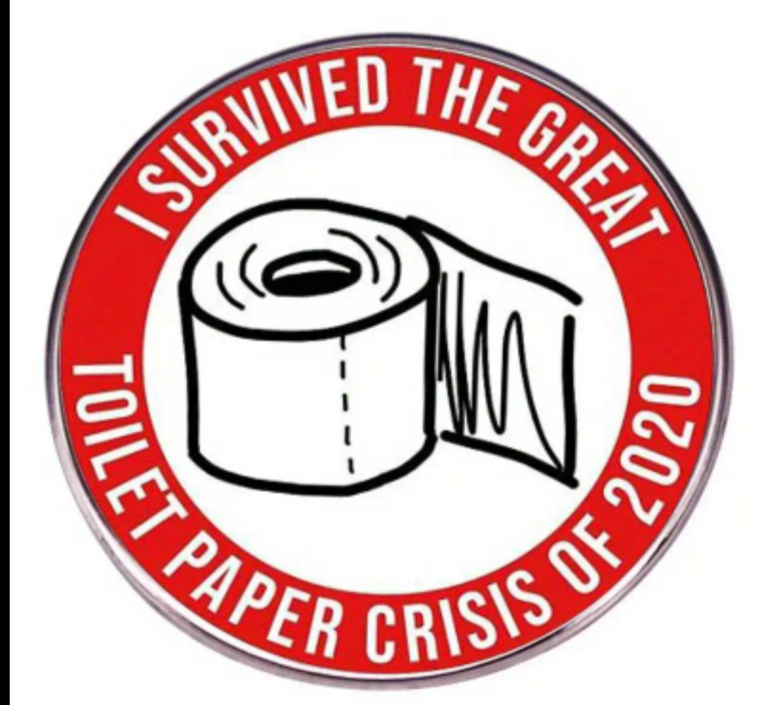 I survived the great toilet paper crisis of 2020 pin badge