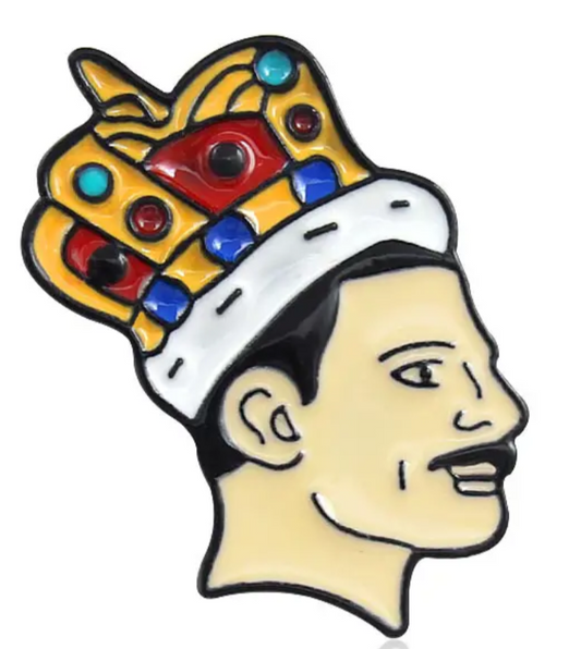 Freddie Mercury enamel pin badge