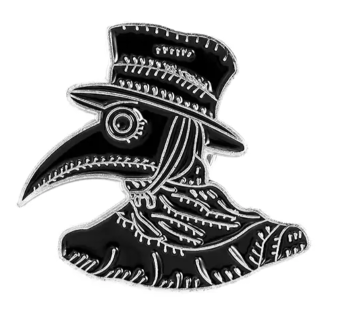 Plague doctor enamel pin badge