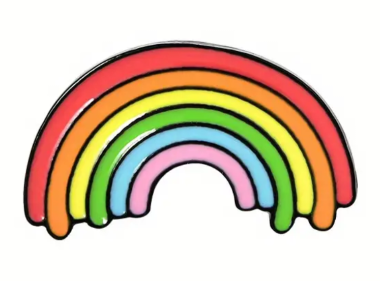 Rainbow enamel pin badge