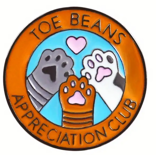 Toe bean appreciation club enamel pin badge