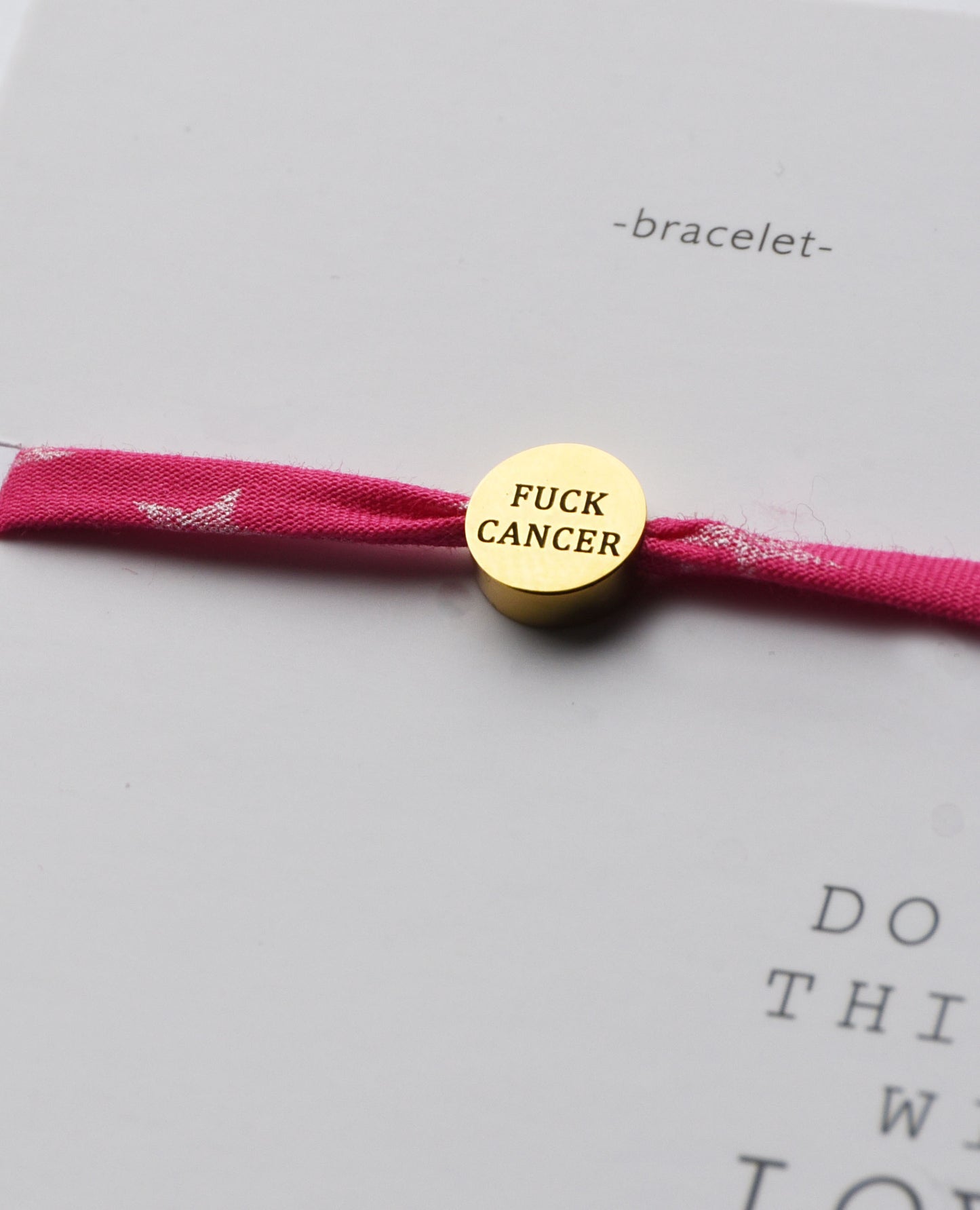 Fuck cancer bracelet pink star (limited breast cancer range)