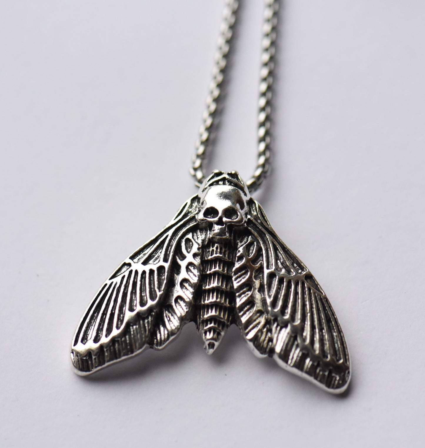 Deaths head moth necklace