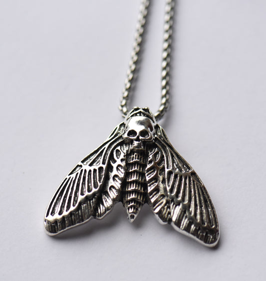 Deaths head moth necklace