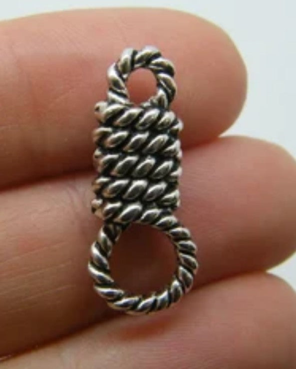 Hangmans noose silver charms 10pk