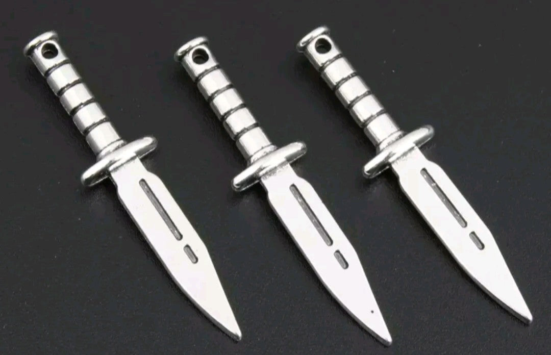 Dagger knife charms 5pk