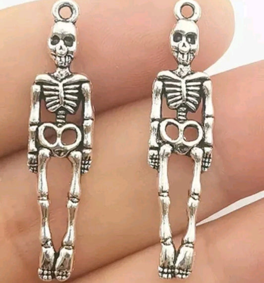 Gothic skeleton charms 5pk