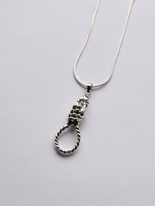 Hangmans noose necklace on a 18 inch chain